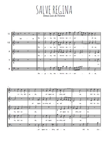 Salve Regina Partitions gratuites